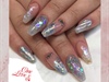 Silver Glitter Acrylic Nails