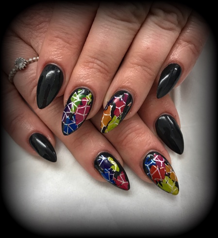 Black And Colourful Foiling