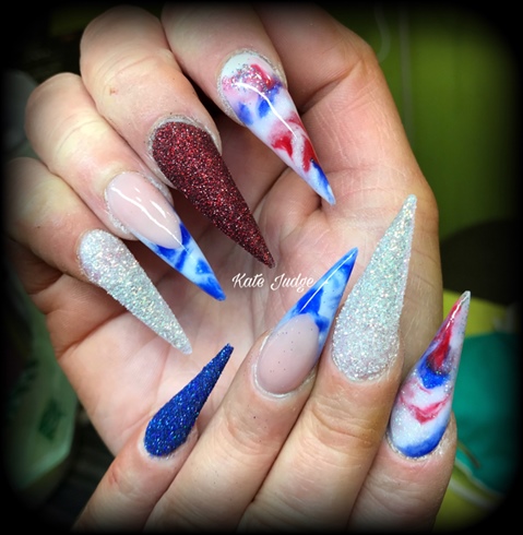 Marbling Design And Lots Of Glitter! 