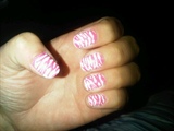 pink &amp; white zebra