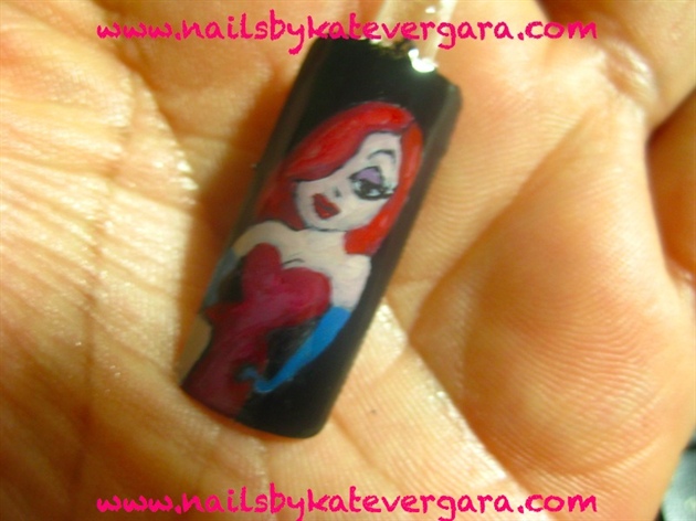 2. Jessica Rabbit Inspired Nails - wide 7