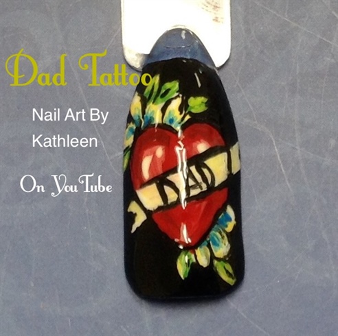 Father&#39;s Day, Dad Tattoo Nail