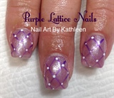 Purple Lattice Nails
