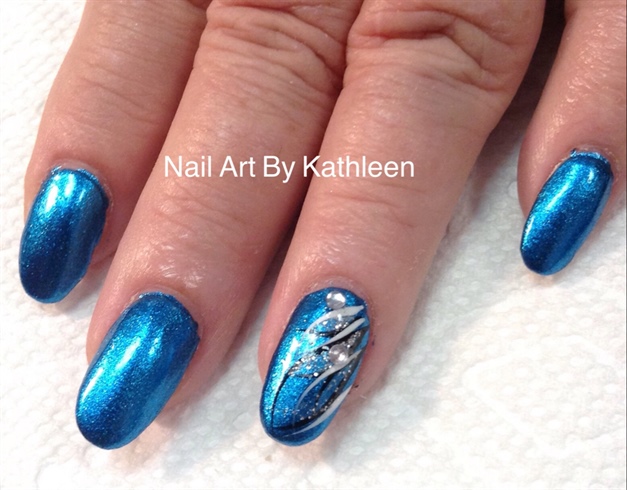 Pretty Blue Nails - Nail Art Gallery