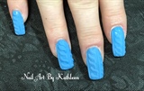 Blue Sweater Nails