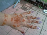 henna tattoo with julep glitter nails
