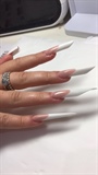 Pink And White Acrylic Extreme Nails