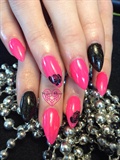 Hot Pink Accented With Black