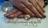 Freehand Glitter French