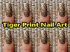 Tiger Print Nail Art Design