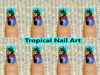 Tropical Sunset Nail Art Design