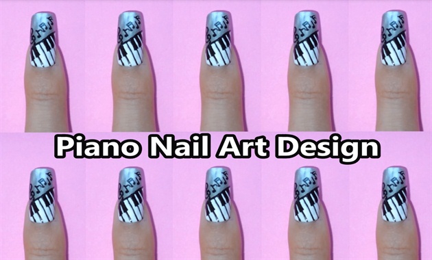 Piano Nail Art Design