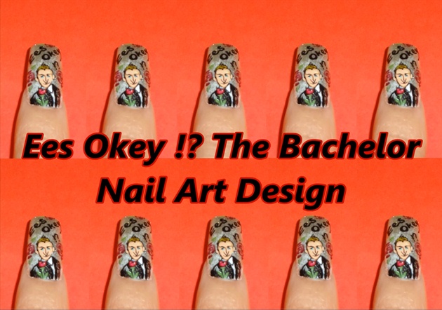 Ees Okay!? The Bachelor Nail Art Design