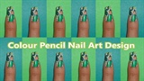 Colour Pencil Nail Art Design