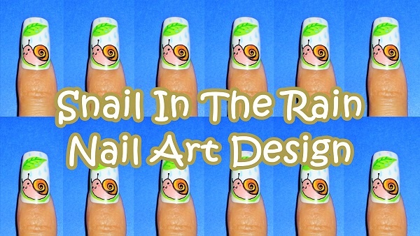 Snail In The Rain Nail Art Design 