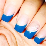 Blue French Manicure