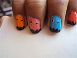 Pac man ghost nails