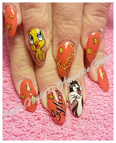 tweety and sylvester by keishabliss from Nail Art Gallery.