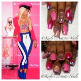 Nicki Minaj inspired nail art design
