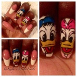 Donald and Daisy Duck (Nail Art)