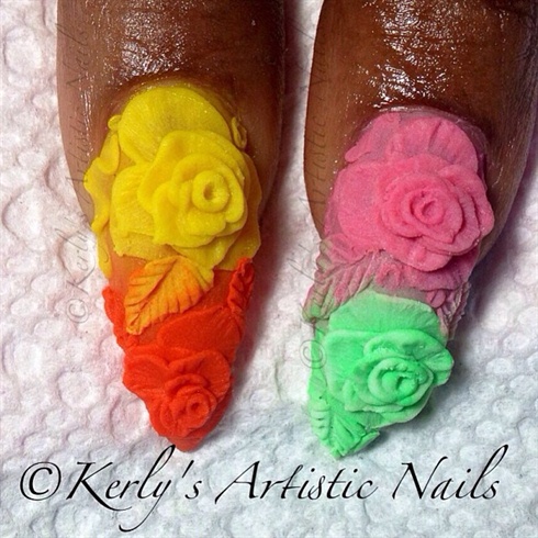Ombre 3d Acrylic Flowers