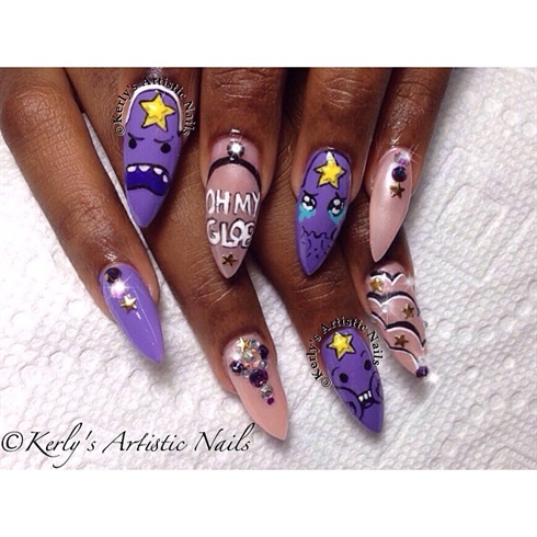 Lumpy Space Princess Inspired Nails