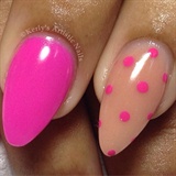 Pink and Nude Nail Art