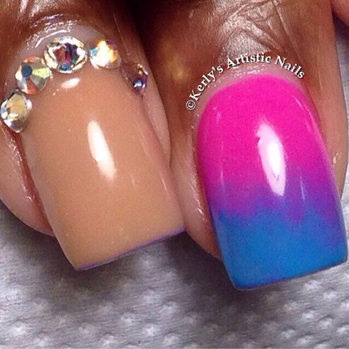 Color Changing Inspired Acrylic Nails