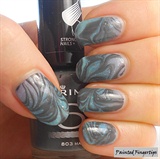Grey water marble over a gradient