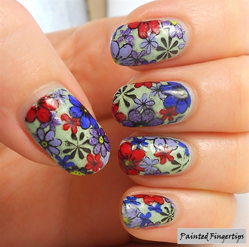 Floral stamping decals