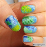 Leaf print nails
