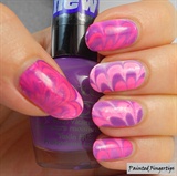 Pink and purple water marble