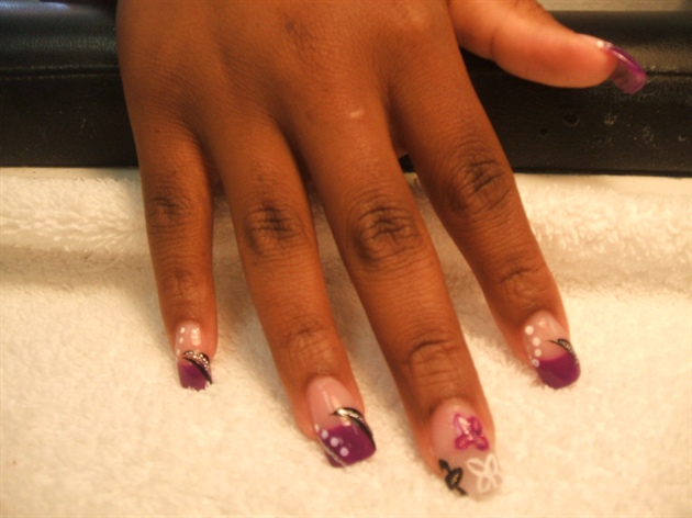 Purple Prom Nails 2009 