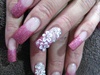 glitter pink fantasy nails