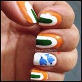 Indian Independence Day nail art