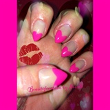 Heart Tipped Gel Nails
