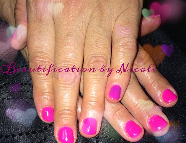 Hot Pink Gel Manicure