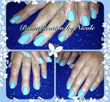 Tiffany Blue Gel Nails
