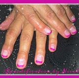 Gel Manicure With Coloured Tips 