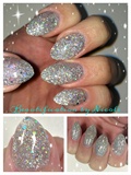 Glitter Almond Nails 