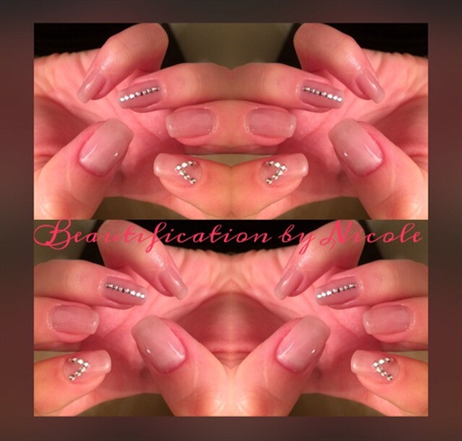 Nude And Pink With Rhinestones 