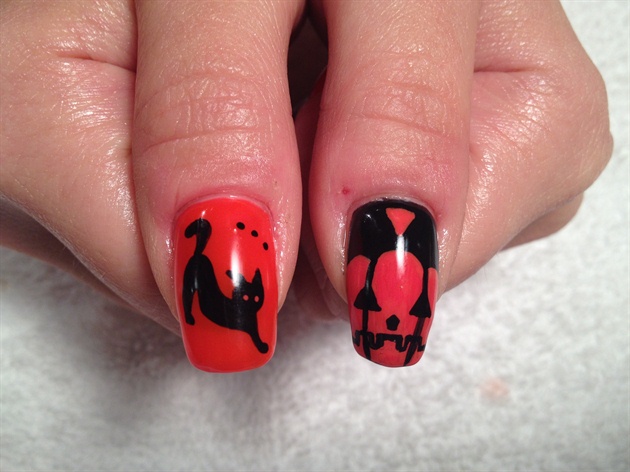 Halloween nail art Thumbs!! 