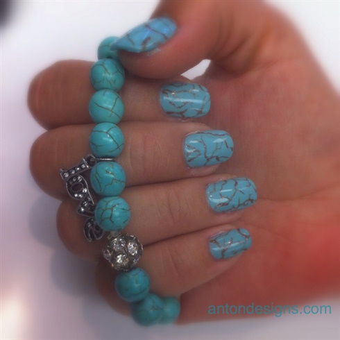 Turquoise Gel Nails  