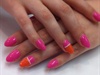 Pink &amp; Orange Nails