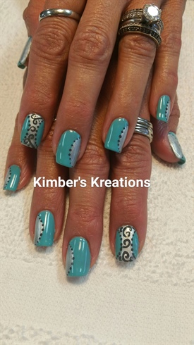 Teal and silver 