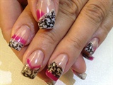 a black and white twist with pink