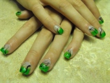 Mica&#39;s green nail art