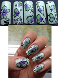 My nails with butterfly for this week :)