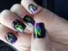 Maleficent nail art - Halloween