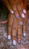 Shellac with a marble design